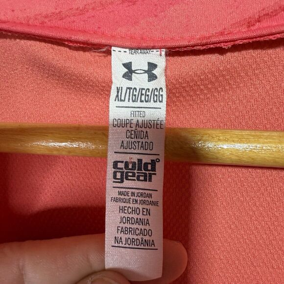 Under Armour ColdGear 1/4 Zip Pullover Women’s Size XL Pink Athletic Activewear - Picture 9 of 11